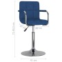 Blue fabric dining chair by , dining chairs - Ref: Foro24-3087880, Price: 92,25 €, Discount: %