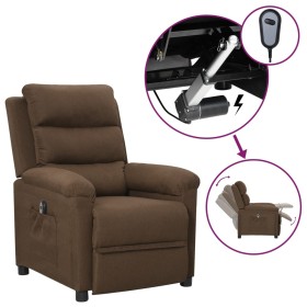 Electric brown fabric recliner by , Armchairs - Ref: Foro24-3098967, Price: 240,68 €, Discount: %