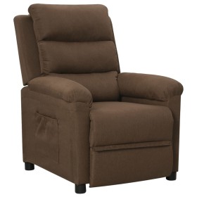 Sillón reclinable de tela marrón de , Sillones - Ref: Foro24-342343, Precio: 188,26 €, Descuento: %