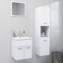 Engineered wood white bathroom furniture set by , Bathroom furniture - Ref: Foro24-3071396, Price: 225,22 €, Discount: %