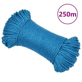 Cuerda de trabajo polipropileno azul 8 mm 250 m de , Sogas y cuerdas metálicas - Ref: Foro24-152970, Precio: 48,99 €, Descuen...