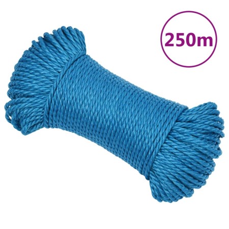 Cuerda de trabajo polipropileno azul 8 mm 250 m de , Sogas y cuerdas metálicas - Ref: Foro24-152970, Precio: 48,47 €, Descuen...