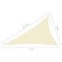 Toldo de vela triangular tela Oxford color crema 4x5x6,4 m de vidaXL, Sombrillas - Ref: Foro24-135239, Precio: 40,83 €, Descu...