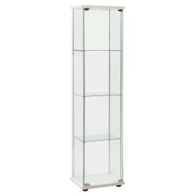 White tempered glass storage sideboard by , Lockers and storage cabinets - Ref: Foro24-322795, Price: 219,48 €, Discount: %