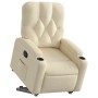 Sillón reclinable elevable de tela color crema de , Sillones - Ref: Foro24-3204719, Precio: 271,91 €, Descuento: %