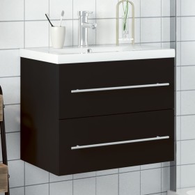 Mueble de baño con lavabo integrado negro de , Tocadores de baño - Ref: Foro24-3278765, Precio: 220,52 €, Descuento: %