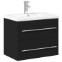 Mueble de baño con lavabo integrado negro de , Tocadores de baño - Ref: Foro24-3278765, Precio: 221,41 €, Descuento: %