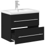 Mueble de baño con lavabo integrado negro de , Tocadores de baño - Ref: Foro24-3278765, Precio: 220,52 €, Descuento: %