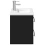 Mueble de baño con lavabo integrado negro de , Tocadores de baño - Ref: Foro24-3278765, Precio: 220,52 €, Descuento: %