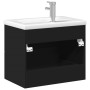 Mueble de baño con lavabo integrado negro de , Tocadores de baño - Ref: Foro24-3278765, Precio: 221,41 €, Descuento: %