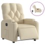 Sillón reclinable eléctrico de tela crema de , Sillones - Ref: Foro24-3204695, Precio: 251,62 €, Descuento: %