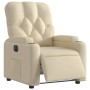 Sillón reclinable eléctrico de tela crema de , Sillones - Ref: Foro24-3204695, Precio: 251,62 €, Descuento: %