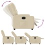 Sillón reclinable eléctrico de tela crema de , Sillones - Ref: Foro24-3204695, Precio: 251,62 €, Descuento: %