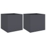 2 cold-rolled steel anthracite planters 42x40x39 cm by , Pots and planters - Ref: Foro24-841552, Price: 78,31 €, Discount: %