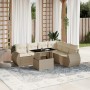 Set sofás de jardín 7 piezas y cojines ratán sintético beige de , Conjuntos de jardín - Ref: Foro24-3268558, Precio: 652,26 €...