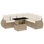 Set sofás de jardín 7 piezas y cojines ratán sintético beige de , Conjuntos de jardín - Ref: Foro24-3268558, Precio: 652,26 €...