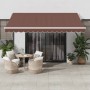 Automatic retractable awning with brown LED lights 400x300 cm by , Awnings - Ref: Foro24-3215380, Price: 619,13 €, Discount: %