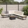 Zwei-teiliges Gartensofa-Set aus synthetischem Rattan in Schwarz mit Akazienholz und Kissen. von , Gartensets - Ref: Foro24-3...