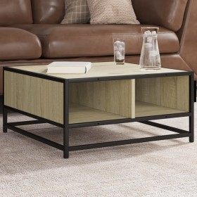 Mesa de centro madera y metal roble Sonoma 60,5x60,5x30 cm de , Mesas de centro - Ref: Foro24-848765, Precio: 53,86 €, Descue...