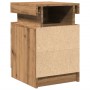 Mesitas noche con LED 2 uds madera marrón roble 35x39x55 cm de , Mesitas de noche - Ref: Foro24-857656, Precio: 67,46 €, Desc...