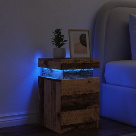 Nachttisch mit LED-Beleuchtung aus gealtertem Holzwerkstoff 35x39x55cm. von , Nachttische - Ref: Foro24-857654, Preis: 59,29 ...