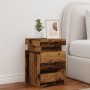 Bedside table with aged engineered wood and LED lights, measuring 35x39x55cm. by , Nightstands - Ref: Foro24-857654, Price: 5...