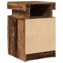 Bedside table with aged engineered wood and LED lights, measuring 35x39x55cm. by , Nightstands - Ref: Foro24-857654, Price: 5...