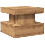 Artisan oak coffee table with LED lights 50x50x40 cm by , Coffee table - Ref: Foro24-857713, Price: 58,02 €, Discount: %