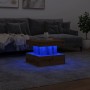 Artisan oak coffee table with LED lights 50x50x40 cm by , Coffee table - Ref: Foro24-857713, Price: 58,02 €, Discount: %