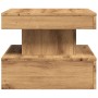 Artisan oak coffee table with LED lights 50x50x40 cm by , Coffee table - Ref: Foro24-857713, Price: 58,02 €, Discount: %