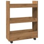 Narrow storage cart 3 levels oak wood artisan by , Kitchen and dining carts - Ref: Foro24-855258, Price: 53,88 €, Discount: %