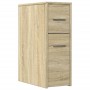 Narrow bathroom cabinet with oak Sonoma wood and wheels. by , Lockers and storage cabinets - Ref: Foro24-855279, Price: 71,87...