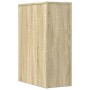 Narrow bathroom cabinet with oak Sonoma wood and wheels. by , Lockers and storage cabinets - Ref: Foro24-855279, Price: 71,87...