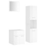 Set of bathroom furniture in high-gloss white engineered wood by , Bathroom furniture - Ref: Foro24-3070952, Price: 115,11 €,...