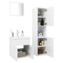 Conjunto de muebles de baño madera de ingeniería blanco brillo de , Muebles de baño - Ref: Foro24-3070952, Precio: 117,93 €, ...