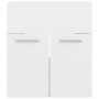 Set of bathroom furniture in high-gloss white engineered wood by , Bathroom furniture - Ref: Foro24-3070952, Price: 115,11 €,...