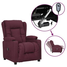 Sillón reclinable eléctrico tela color morado de , Sillones - Ref: Foro24-3098784, Precio: 257,25 €, Descuento: %