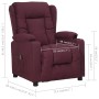 Sillón reclinable eléctrico tela color morado de , Sillones - Ref: Foro24-3098784, Precio: 257,25 €, Descuento: %