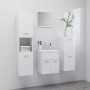 Engineered wood bathroom furniture set in high-gloss white by , Bathroom furniture - Ref: Foro24-3071087, Price: 243,13 €, Di...