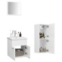 Juego de muebles de baño madera de ingeniería blanco brillo de , Muebles de baño - Ref: Foro24-3071177, Precio: 166,64 €, Des...