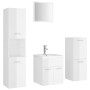 Engineered wood bathroom furniture set in high-gloss white by , Bathroom furniture - Ref: Foro24-3071357, Price: 280,20 €, Di...