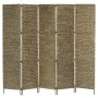 5-panel water hyacinth brown room divider 193x160 cm by , Room dividers - Ref: Foro24-247351, Price: 147,39 €, Discount: %