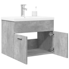 Mueble de baño con lavabo integrado gris hormigón de , Muebles de baño - Ref: Foro24-3324858, Precio: 138,09 €, Descuento: %