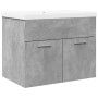 Mueble de baño con lavabo integrado gris hormigón de , Muebles de baño - Ref: Foro24-3324858, Precio: 153,46 €, Descuento: %