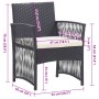 Garden armchairs with cushions, 2 units, black synthetic rattan by , Garden furniture - Ref: Foro24-363406, Price: 114,09 €, ...