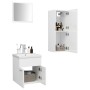 Badezimmerschrank-Set aus glänzend weißem Holzwerkstoff von , Badezimmermöbel - Ref: Foro24-3070997, Preis: 86,01 €, Rabatt: %