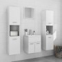 Engineered wood bathroom furniture set in high-gloss white by , Bathroom furniture - Ref: Foro24-3071222, Price: 264,92 €, Di...