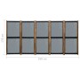 Black 5-panel room divider screen 350x170 cm by , Room dividers - Ref: Foro24-315604, Price: 200,59 €, Discount: %