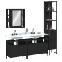 4-piece engineered wood bathroom furniture set in black by , Bathroom furniture - Ref: Foro24-3214745, Price: 297,10 €, Disco...