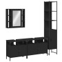 4-piece engineered wood bathroom furniture set in black by , Bathroom furniture - Ref: Foro24-3214745, Price: 297,10 €, Disco...